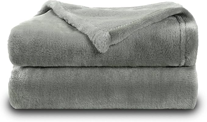 NANPIPER Baby Blankets, Super Soft Fleece Fuzzy Blanket for Toddler, Luxury Cozy Lightweight Microfiber Plush Blanket-Throw Size 30"x40",Grey