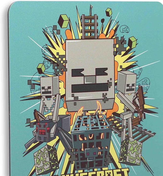 Open Road Brands Minecraft Ghast Metal Wall Decor - Fun Minecraft Sign for Bedroom or Game Room