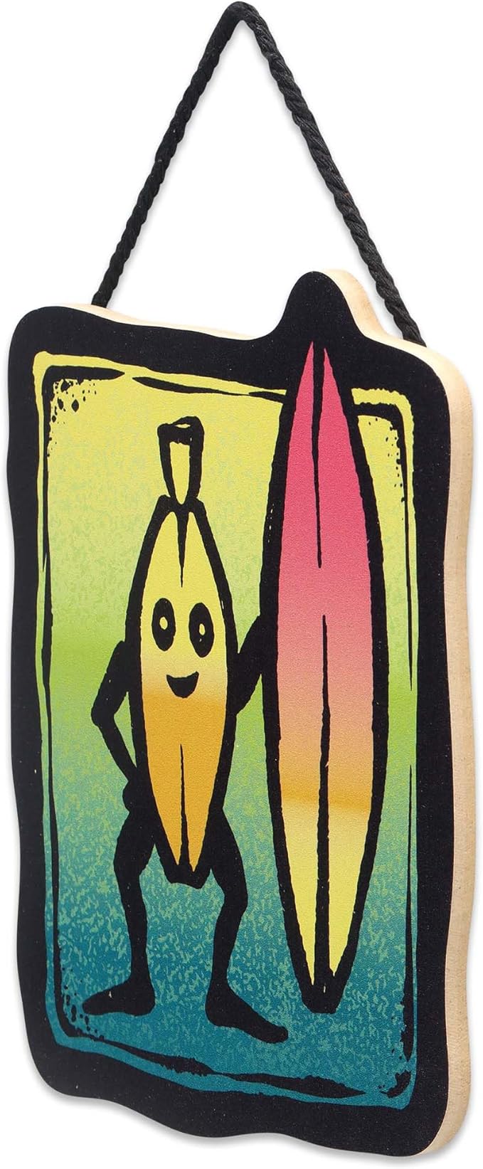 Fortnite Banana Surf Hanging Wood Wall Decor - Fun Fortnite Sign for Bedroom or Game Room