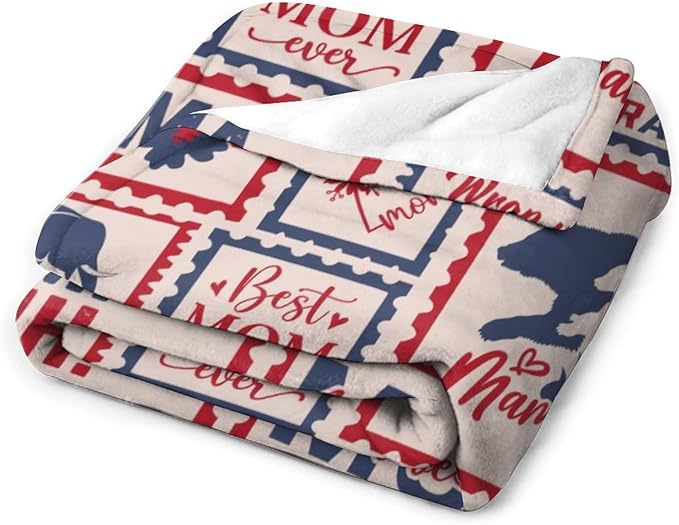 ITFRO Mom Gift Flannel Fleece Throw Blanket Pillow Cover Set 50x60 Inch Ultra Soft Polyester Blanket 18x18 Inch Plush Pillow Case All Seasons for Mother's Day Birthday Christmas (Khaki)