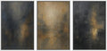 MUDECOR Framed Wall Art Print Set Dark Abstract Modern Contemporary in Navy Blue and Gold Brushstrokes Illustrations Modern Art Decorative Colorful for Living Room, Bedroom, Office - 24"x36"x3 White