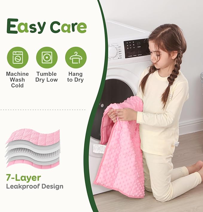 Sivio Weighted Blanket, Minky Dots Weighted Blankets,Soft and Cozy Cooling Heavy Blanket for Bed, Calm and Nap, School and Home,5lbs 36 x 48inches, Pink