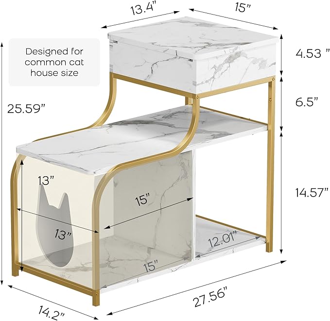 End Table with Charging Station, 3-Tier Sofa Side Table Sliding Top for Living Room, Bedside Table with Storage, Modern Curved Frame Accent Sofa Nightstand for Small Spaces Apartment, Gold & White