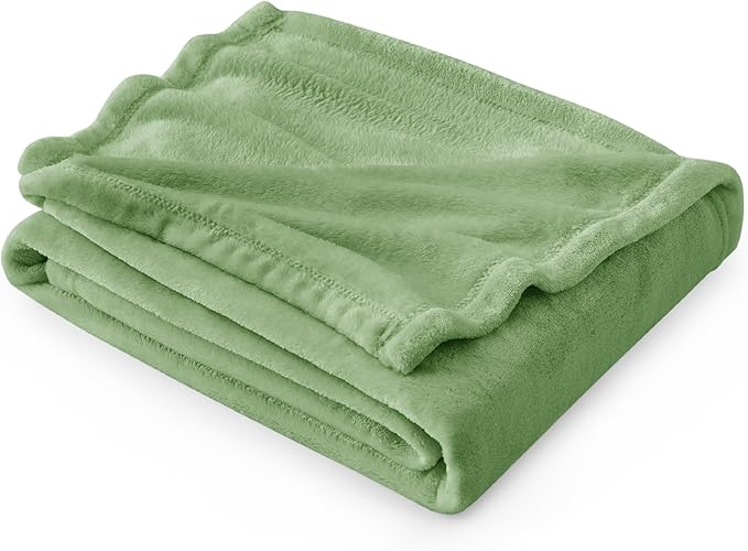 Bedsure GentleSoft Green Throw Blanket for Couch - 300GSM Soft Cozy Fleece Blankets for Home Decor Gifts, Emerald, 50x60 Inches