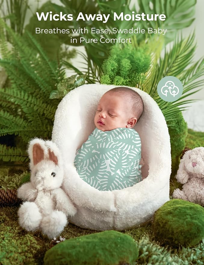 Momcozy Muslin Swaddle Blankets, 4-Pack Breathable and Skin-Friendly Receiving Blankets for Boys, Best Wishes Swaddle Blanket Shower Gifts & Baby Registry Essentials, Large 47"x47", Bravery