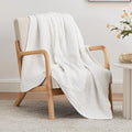 Love's cabin 100% Cotton Muslin Blanket, 6 Layer Lightweight Breathable Gauze Large Throw Blanket 50 x 70 Inches, Soft Cooling All Season Blanket for Couch or Sofa, White