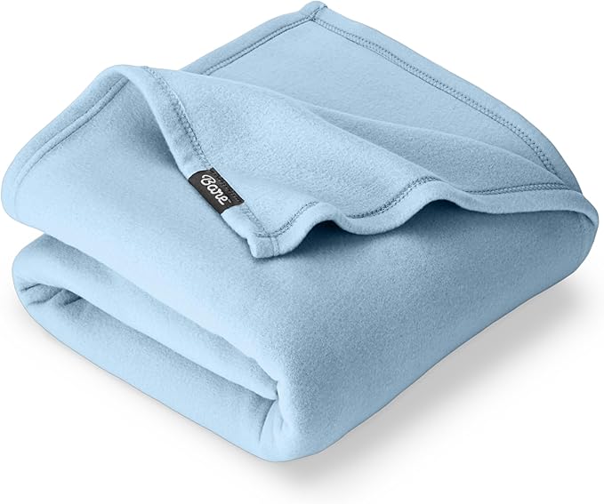 Bare Home Polar Fleece Blanket - King - Light Blue - Warm & Cozy - Premium Fleece Blanket - Blanket for Bed, Sofa, Camping, Travel and Cold Nights - Lightweight Blanket (King, Light Blue)