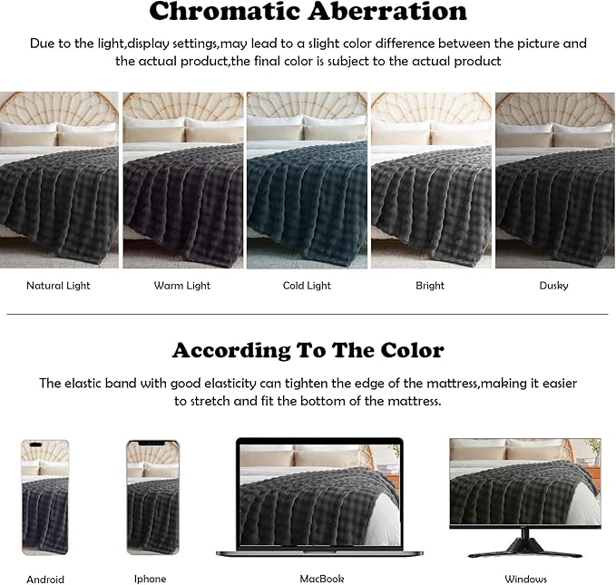 NEWCOSPLAY Throw Blanket for Couch Dark Grey Super Soft Flannel Fleece 3D Bubble Lightweight Bed Blanket All Season Use (Dark Grey, Throw(50"x60"))