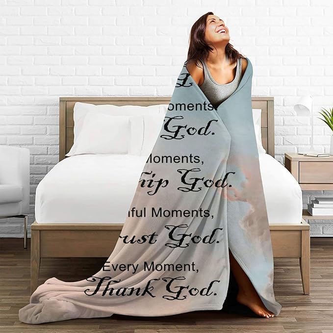 Christian Gifts for Women Faith, Inspirational Women, Soft Throw Blankets Religious Women/Men, Spiritual Personalized Adults/Kids 40''x 50''