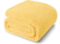 Whale Flotilla Queen Size Fuzzy Fleece Blanket for Bed, 90x90 Inch Fluffy Warm Soft Jacquard Blankets for All Season, Lightweight and Cozy, Yellow