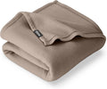 Bare Home Polar Fleece Blanket - Throw - Taupe - Warm & Cozy - Premium Fleece for Bed, Sofa, Camping, Travel and Cold Nights - Lightweight Blanket (Throw, Taupe)