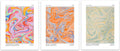 Hwetui Abstract Gradient Posters Retro Colourful Aura Canvas Wall Art Trendy Psychedelic Prints Minimalist Preppy Painting Pastel Picture Home Decor Aesthetic for Living Room12''x16''x3 Unframed