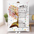 Gifts for Mom Blankets Inspirational Gifts Blanket for Mom Cozy Floral Flannel Blankets Soft Thanksgiving Christmas Birthday Gift Blankets for Woman Plush Bed Couch Cover for Grandma 50" X 60"