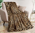 Cheetah Leopard Print Throw Blanket Ultra-Soft Cozy Leopard Decor Fleece Blankets Lightweight Cheetah Blanket for Couch Sofa Bedding Home Decor (60" L x 50" W, Leopard)