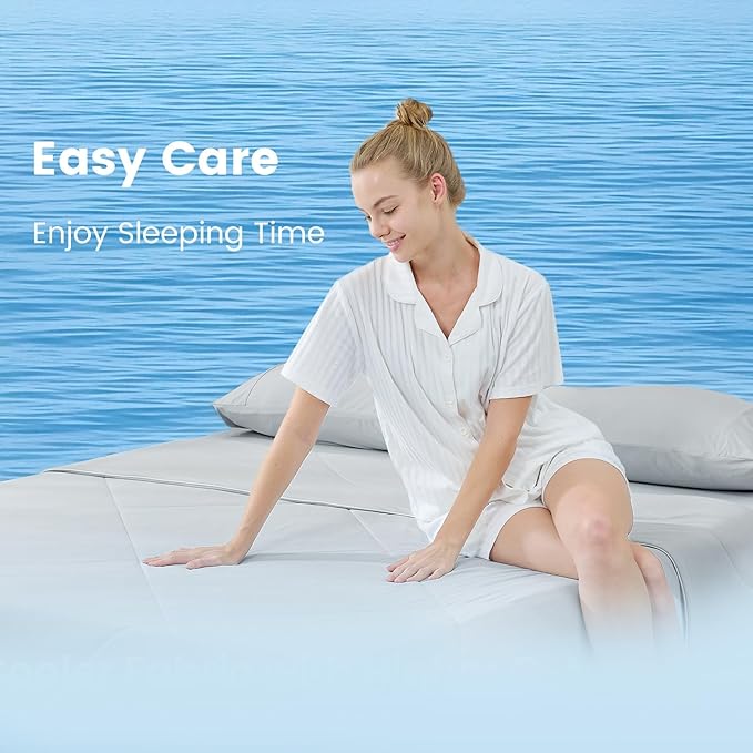 Cozy Bliss Cooling Comforter King XL Size, Cooling Blankets for Hot Sleepers and Night Sweats, Gray Summer Comforter for King XL Bed, Breathable Soft Lightweight Silk Smooth