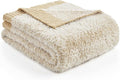 Amélie Home Knit Throw Blanket for Couch, Super Soft Fuzzy Cozy Throw, Giftable Knitted Blanket for Women Men, Birthday, Sofa Bed Living Room Decor, 60" x 80", Heather Beige