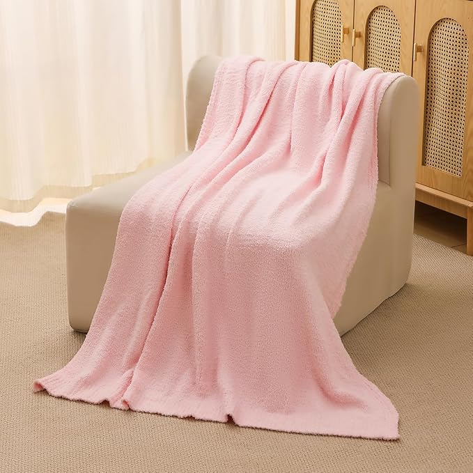 bearberry Super Soft Fluffy Throw Blanket Lightweight Cozy Warm Throw Blankets for Couch Bed Sofa All Season (Pink, 40”x50”)