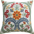 YIcabinet Pack of 2 Throw Pillow Covers,Embroidered Pillow Case Soft Square Decorative Pillowcases for Home Sofa Couch 18x18 Inch