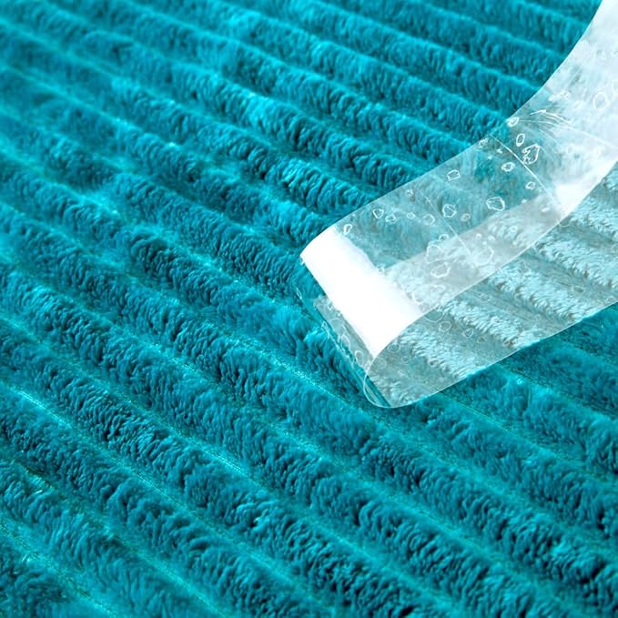 MIULEE Teal Throw Blanket 3D Ribbed Jacquard Fleece Flannel Velvet Plush Decorative Bed Blanket (Throw, 50" x 70") - Super Soft, Lightweight, Warm and Cozy for Couch Sofa, Turquoise Blue