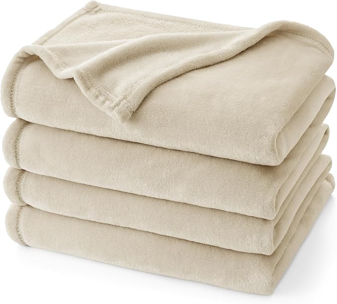 PHF Ultra Soft Fleece Blanket Twin Size, No Shed No Pilling Luxury Plush Cozy 300GSM Lightweight Blanket for Bed, Couch, Chair, Sofa, Perfect Decorations Gifts, 66" x 90", Oak