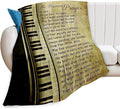 Piano Music Blanket Musician Prayer Throw Blankets Piano Keys Decor Stuff Cozy Flannel Fleece Soft Plush Fuzzy Warm Lightweight Bedding Gifts for Women Girls Kids 60"X50"