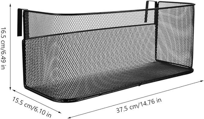 Cabilock Hanging Storage Basket Bedside Organizer 14.76X6.49X6.10In Mesh Holder for Dorm Room Office Bedside Storage with Phone Book Snacks Pocket