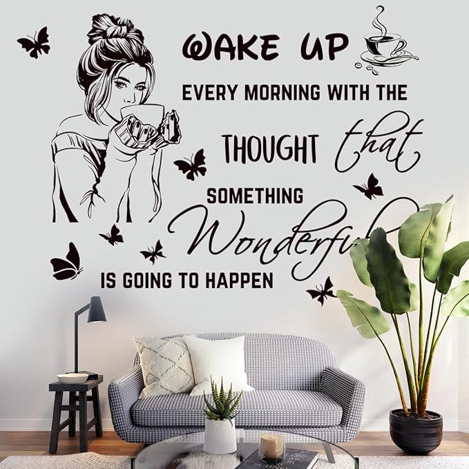 Inspirational Quotes Motivational Wall Stickers Letter Decals Vinyl Sayings Beauty Eye Stickers for Women Bedroom Girls Bathroom Beauty Salon Decoration
