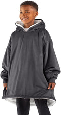 Bare Home Wearable Blanket Hoodie - Soft Plush Sherpa - Warm and Cozy - Oversized Wearable Blanket - Adult & Kid Sizes