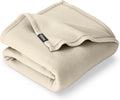 Bare Home Polar Fleece Blanket - Full/Queen - Oyster - Warm & Cozy - Premium Fleece Throw for Bed, Sofa, Camping, Travel and Cold Nights - Lightweight Blanket (Full/Queen, Oyster)