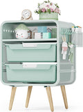 Kids Nightstand,Cute End Table with Storage Drawer,Nightstand for Girls Bedroom Furniture