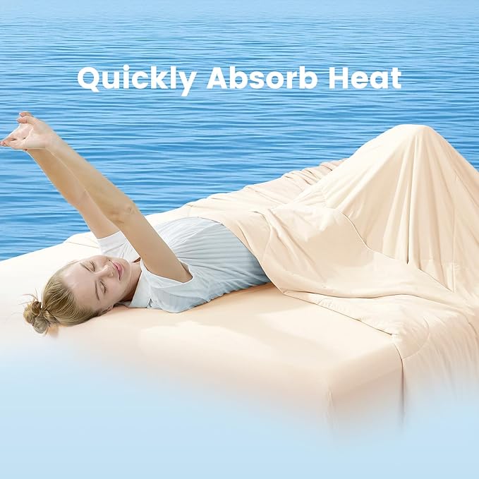 Cozy Bliss Cooling Comforter King Size, Cooling Blankets for Hot Sleepers and Night Sweats, Yellow Summer Comforter for King Size Bed, Breathable Soft Lightweight Silk Smooth