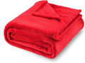 SOCHOW Flannel Fleece Blanket Twin Size, All Season Lightweight Super Soft Cozy Blanket for Bed or Couch, Classic Red 60inch X80''