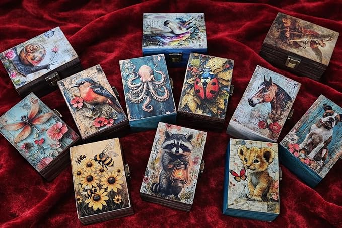 RK Collections Trinket Boxes Small Jewelry Keepsake Box (Raccoon)