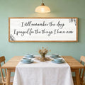 I Still Remember the Days Framed Wall Art - 40x15 Inch Wooden Inspirational Quote Sign, Gratitude & Faith-Inspired Home Decor for Living Room Bedroom Entryway, Natural