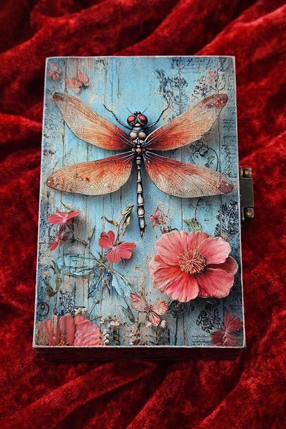 RK Collections Dragonfly Trinket Box I Insect Jewelry Keepsake Box I Dragonfly Lovers Gift Idea For Animals (4x2.75)