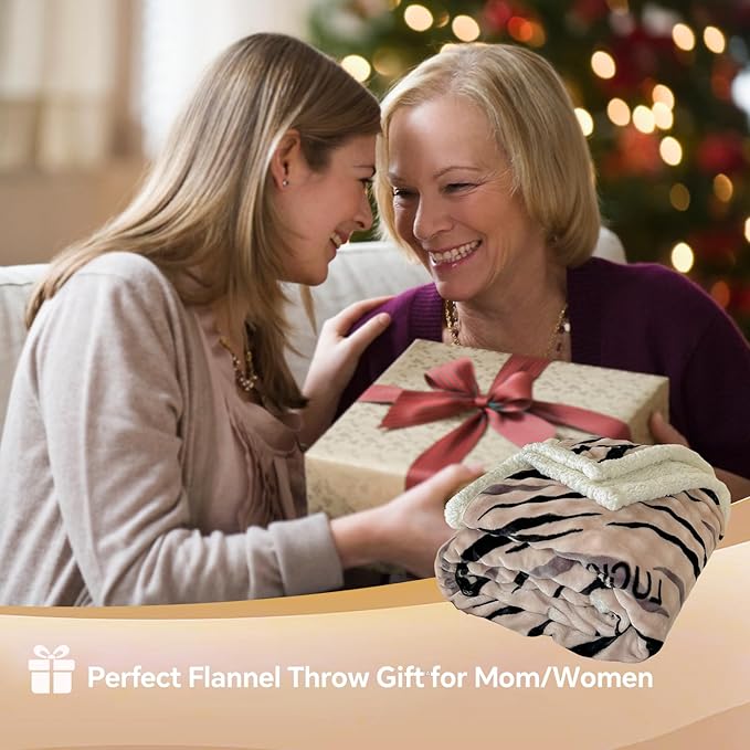 King Size Flannel Throw Blanket - Polyester Fleece, Ideal Christmas Birthday Gift for Women Girls, Cozy Plush for Bed Couch Decor, All Seasons 90 x 108 Inches