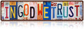 Vintage In God We Trust Wall Decor Street Signs Metal Tin Signs 16 x 4 Inches