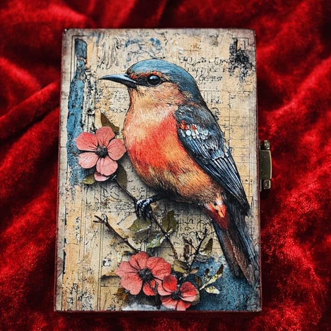 RK Collections Robin Trinket Box I bird Jewelry Keepsake Box I Robin Lovers Gift Idea For Animals (4x2.75)
