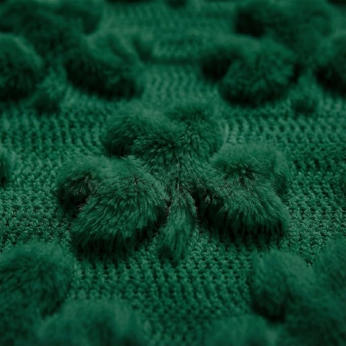 Horaldaily St. Patrick's Day Solid Blanket Throw, Drak Green Shamrock Soft Fuzzy Plush Faux Fur Cozy Blankets for Couch Sofa Bed Lounging, Ideal Gifts for Kids Adults Wife Self, 60x80