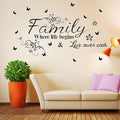 Family Wall Lettering Stickers Art Decals Decorations for Bedroom Living Room Bathroom Dining Room, Inspirational Love Quotes Saying Word Sign Women Men Home Vinyl Decor