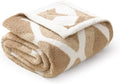 Amélie Home Knit Throw Blanket for Couch, Super Soft Fuzzy Cozy Throw, Giftable Knitted Blanket for Women Men, Birthday, Sofa Bed Living Room Decor, 50" x 60", Diamond Beige