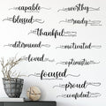 Epakh 2 Sheets Motivational Wall Stickers Decor Black Inspirational Wall Decal Art Inspirational Quote Stickers Vinyl Positive Wallpaper for Living Room Bedroom Office Nursery Restaurants Offices