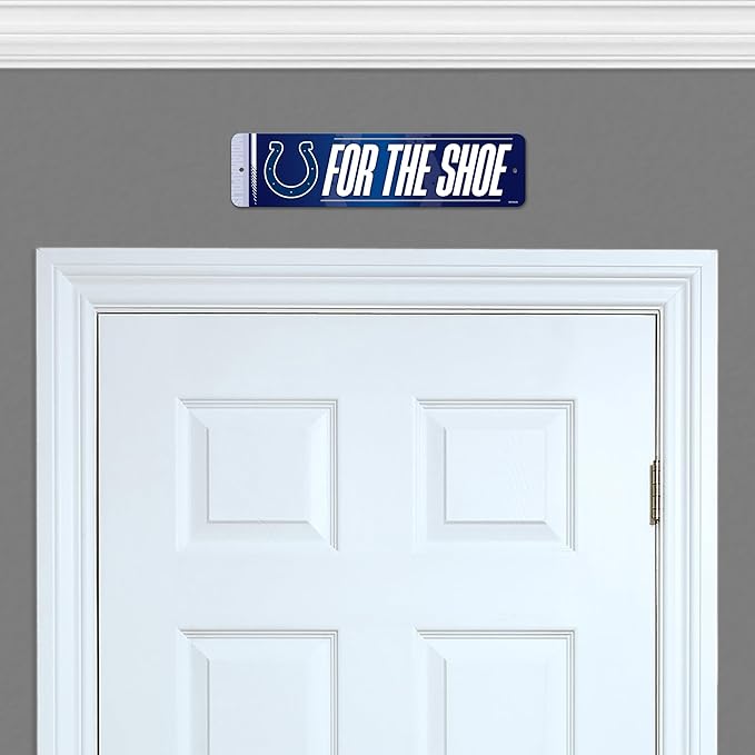 Rico Industries NFL Football Metal Street Sign 4" x 15" Home Décor - Bedroom - Office