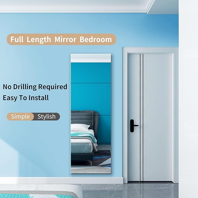 Full Length Mirror for Kids Safety Shatterproof Mirror,Plastic Wall Mirrors,Made of Acrylic Plexiglass Mirrors,4 Pcs 10"x10",Long Bedroom Door Closet Miroir,Workout for Home Gym Body Miroir