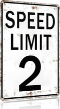 Boys Gifts Retro Tin Sign Speed Limit 2 Sign for Boys Room Man Cave Garage Cars Themed Room Bedroom Vintage Style Wall Art Decor 8 x 12 Inch (3196)