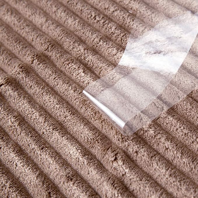 MIULEE Fleece Throw Blanket for Couch 300GSM Super Soft Lightweight Plush Striped Blanket, Brown Warm Cozy Breathable Ribbed Flannel Blanket for Bed/Sofa, Throw Size 50"x60"