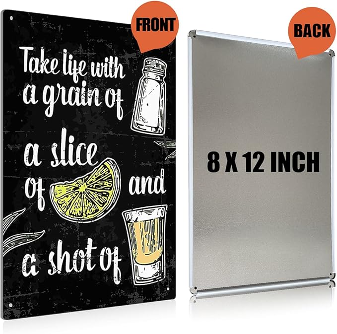 Funny Bar Kitchen Metal Tin Sign Wall Decor Vintage Bar Quote Tin Sign for Home Bar Man Cave Decor Gifts