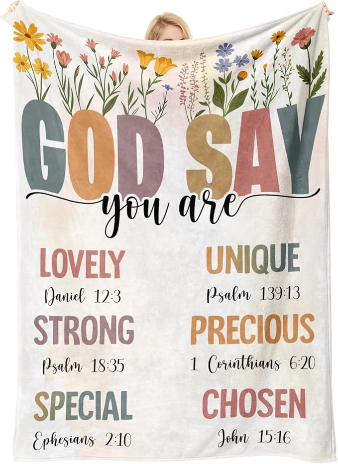Christian Gifts for Women Faith, Inspirational/Religious/Spiritual Gifts for Adults, Soft Throw Blankets for Women/Men, Personalized Blankets for Adults 40"x 50"