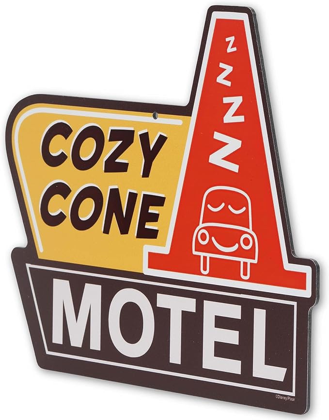 Disney Pixar Cars Cozy Cone Motel Metal Wall Sign - Fun Cars Decoration for Home