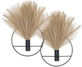 Pretty Jolly Boho Wall Decor, Wall-Mounted Metal Art, Hanging Artificial Pampas Display, Living Room, Bedroom, Bathroom, Diningroom, Fake Faux Plant 2 Pack Black Brown